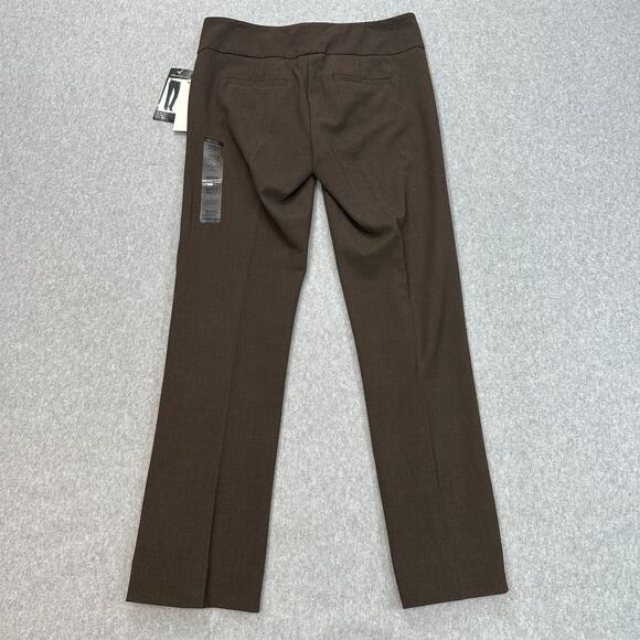 Kenneth Cole Amanda Pant WMNS Size 6 Short Brown Wide Leg Mid Rise Dress Slacks - Picture 4 of 10